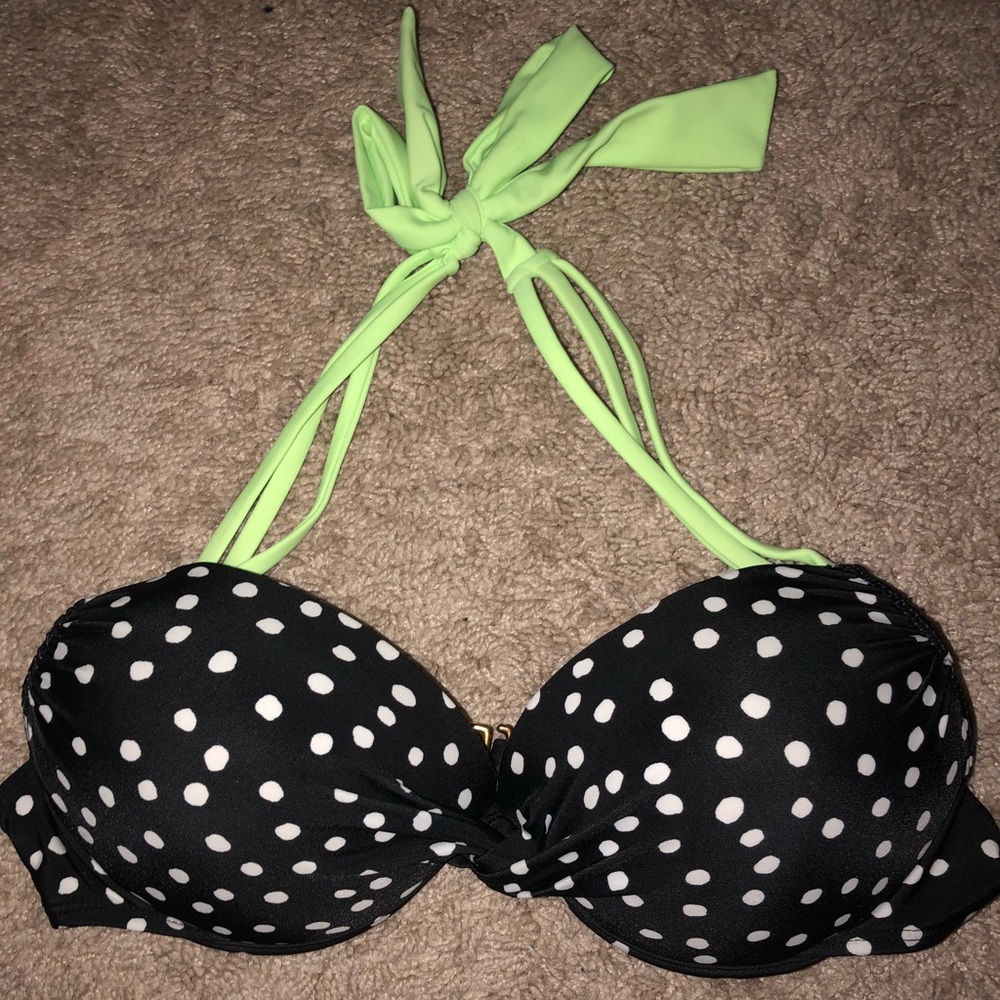 Polka Dot Push Up Bikini Top